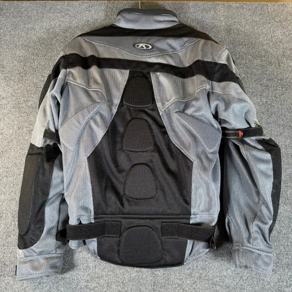 Fieldsheer Mach 1 Mens 2XL Mesh Motorcycle Jacket Grey Black Padded Riding Gear